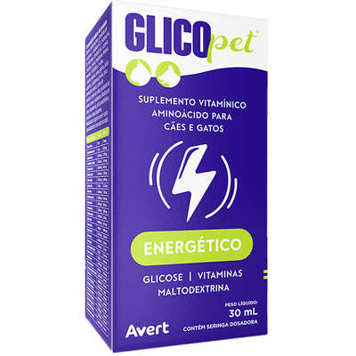 Suplemento Vitamínico Avert Glicopet Energético para Cães e Gatos”
