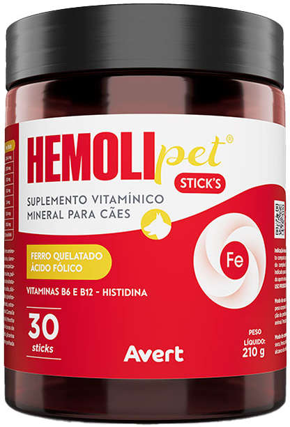 Suplemento Mineral Avert Hemolipet Sticks para Cães - 210 g