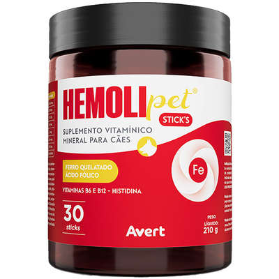 Suplemento Mineral Avert Hemolipet Sticks para Cães”