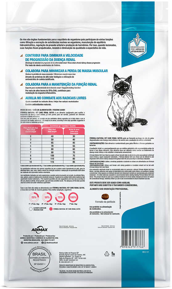 Ração Seca Fórmula Natural Vet Care Renal para Gatos - 1,5Kg
