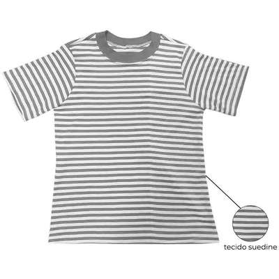 Camiseta Meau Listrada Tal Mãe Tal Pet Cinza