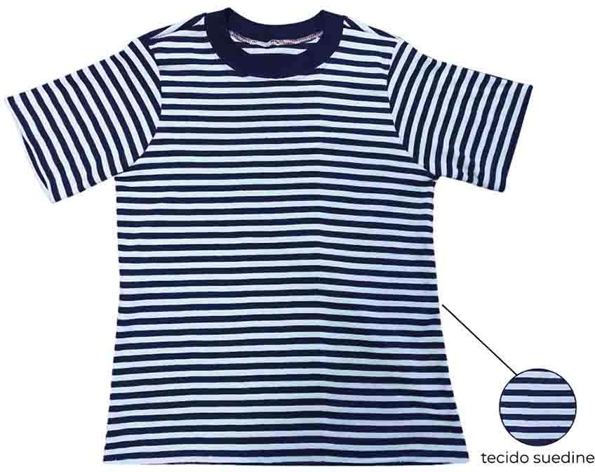 Camiseta Fábrica Pet Listrada Tal Mãe Tal Pet Marinho - Tam. GG
