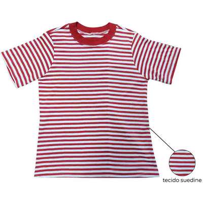 Camiseta Meau Listrada Tal Mãe Tal Pet Vermelha