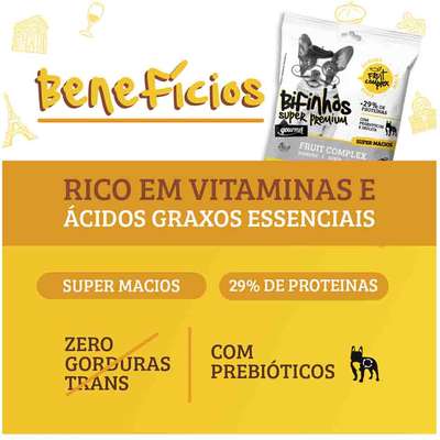Bifinho OH LàLà! Pet para Cães Adultos Sabor Aveia e Banana”