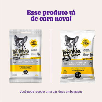 Bifinho OH LàLà! Pet para Cães Adultos Sabor Aveia e Banana”