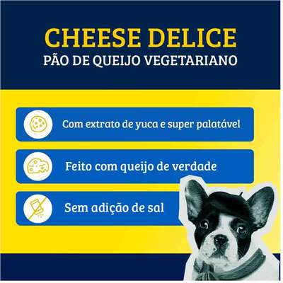 Biscoito OH LàLà! Pet para Cães Adultos Sabor Pão de Queijo Vegetariano