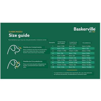 Focinheira Cesta Baskerville para Cães