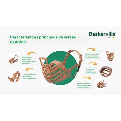 Focinheira Cesta Baskerville para Cães