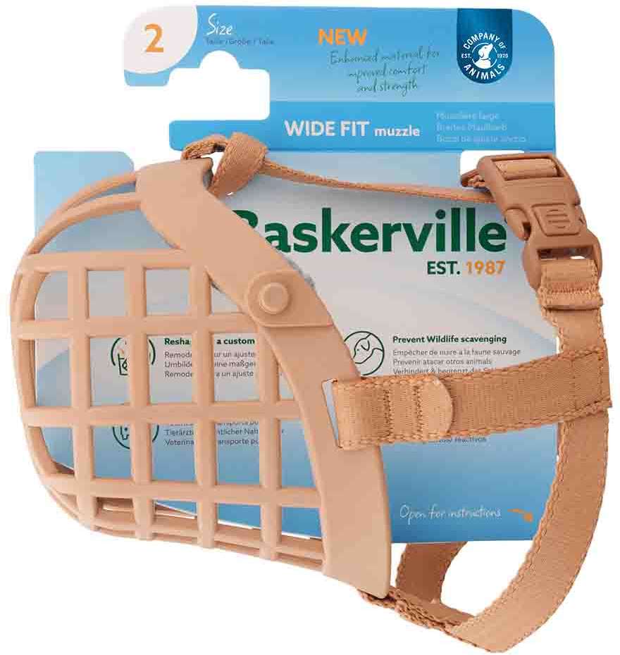 Focinheira Wide fit Baskerville Ajuste Largo para Cães - Tam. 02