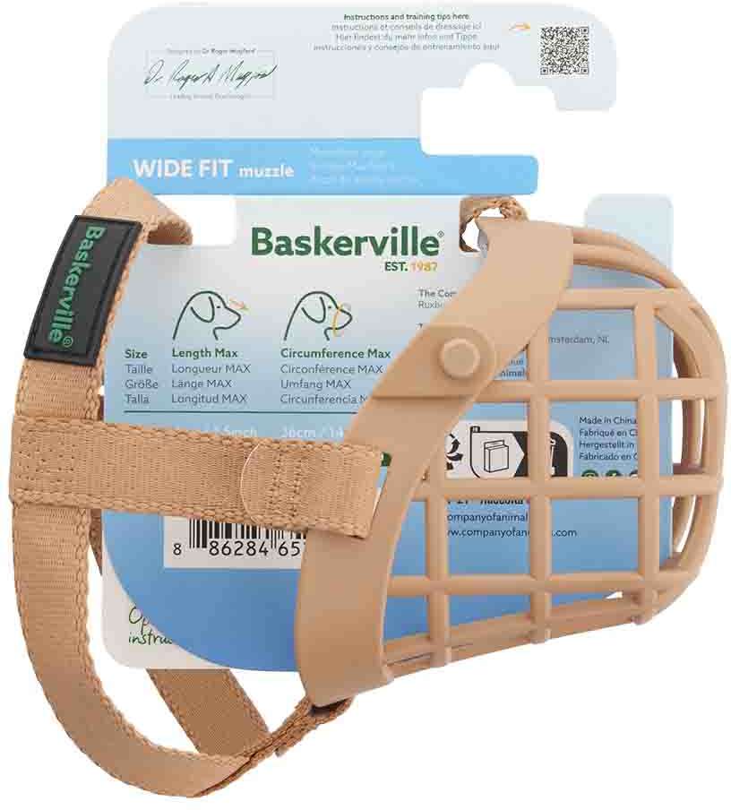 Focinheira Wide fit Baskerville Ajuste Largo para Cães - Tam. 02