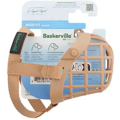 Focinheira Wide fit Baskerville Ajuste Largo para Cães”