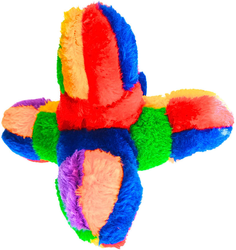 Brinquedo Chalesco Halteres Pelúcia 3D para Cães