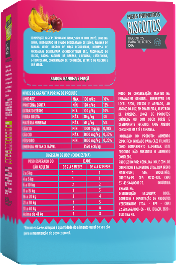 Snacks Docg Meus Primeiros Biscoitos Dia para Cães Filhotes - 75 g