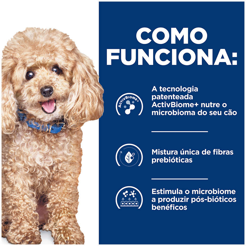 Ração Seca Hill's Prescription Diet GI Biome para Cães Adultos Pedaços Pequenos - 1,5Kg
