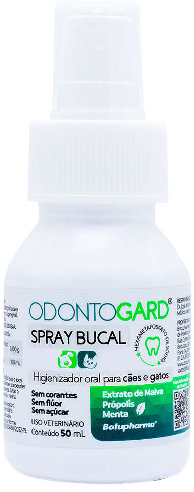 Higienizador Oral Botupharma Pet Odontogard Spray - 50 mL