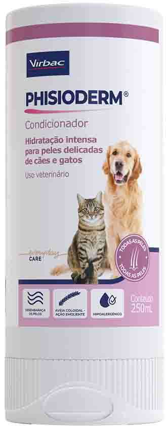 Condicionador Virbac Phisioderm para Cães e Gatos - 250 mL