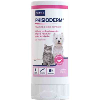 Shampoo Virbac Phisioderm Pele Sensível para Cães e Gatos”