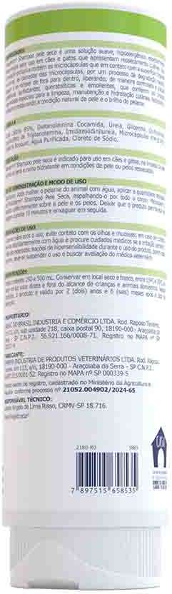 Shampoo Virbac Phisioderm Pele Seca para Cães e Gatos - 250 mL
