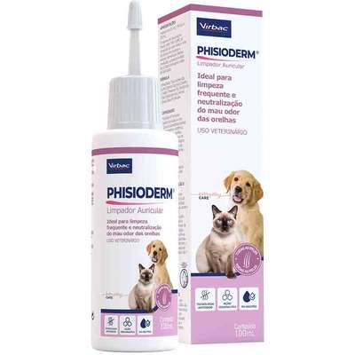 Limpador Auricular Virbac Phisioderm para Cães e Gatos”