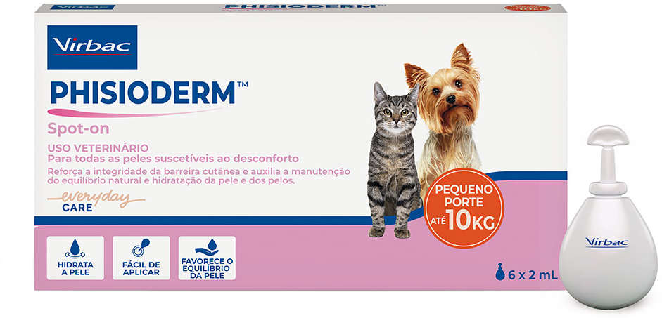 Spot-on Virbac Phisioderm para Cães e Gatos - 2 mL