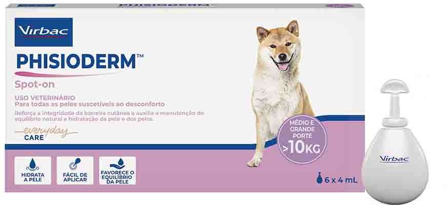 Spot-on Virbac Phisioderm para Cães - 4 mL
