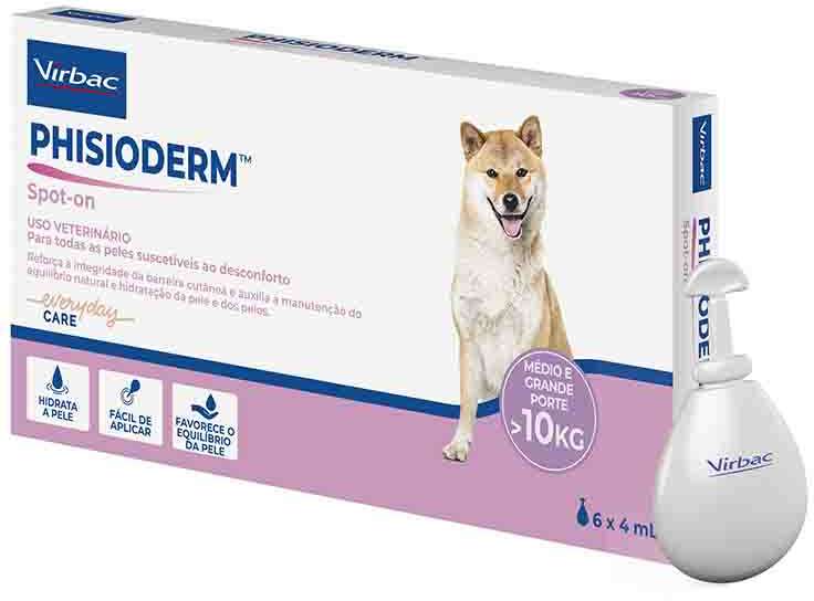 Spot-on Virbac Phisioderm para Cães - 4 mL