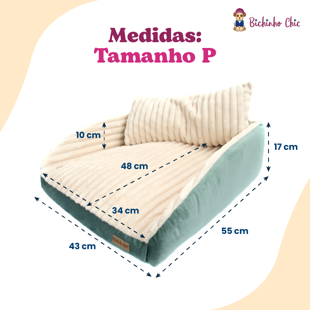 Cama Bichinho Chic Roma Bege - Tam. P
