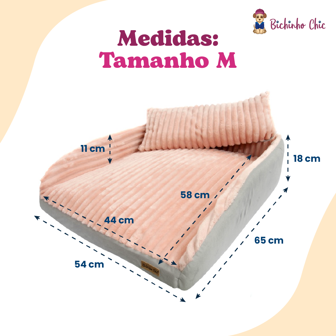 Cama Bichinho Chic Roma Rosa - Tam. M