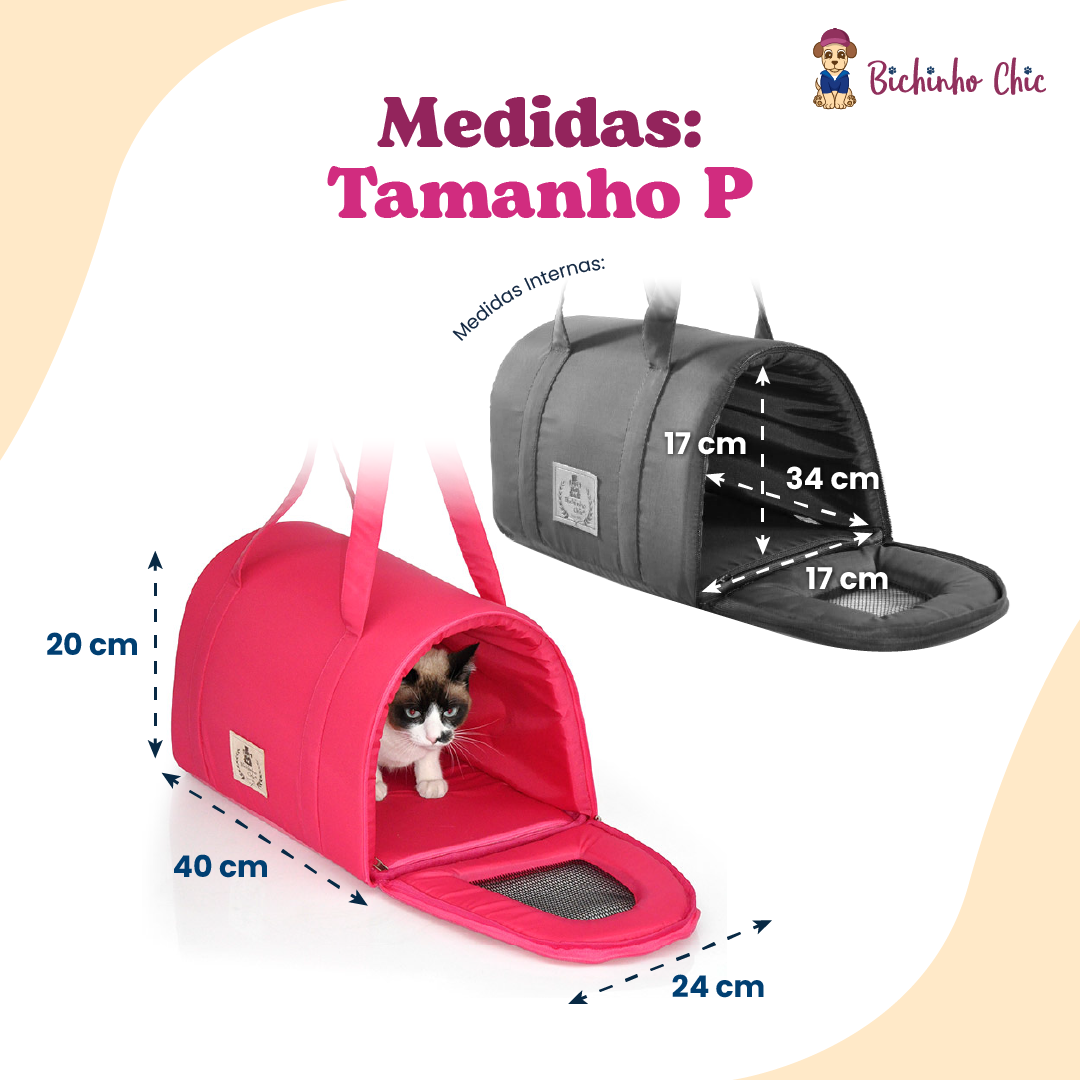 Bolsa Bichinho Chic Luxo Rosa - Tam. P