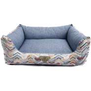 Cama Bichinho Chic Dinamarca Luxo Azul - Tam. G