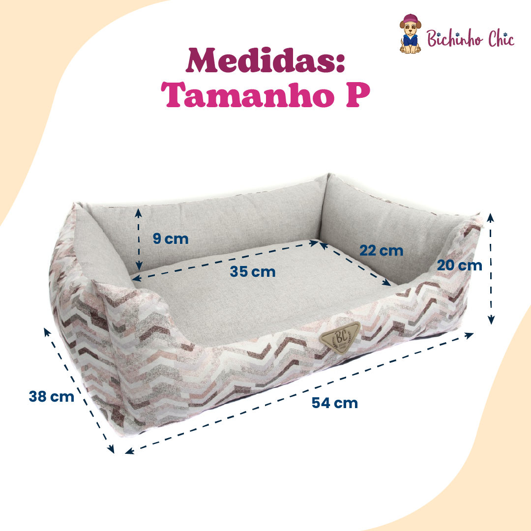 Cama Bichinho Chic Dinamarca Luxo Rosa - Tam. P