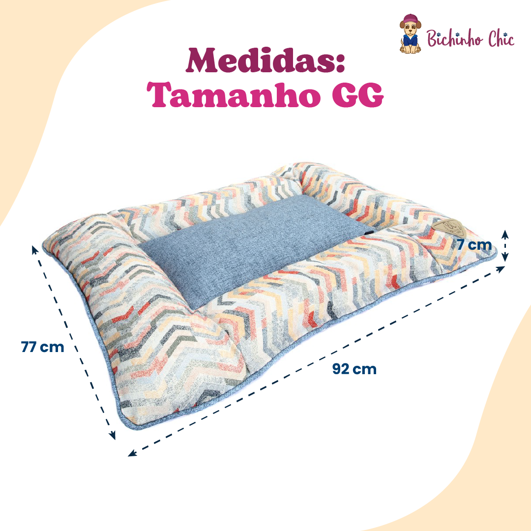 Colchonete Bichinho Chic Dinmarca Azul - Tam. GG