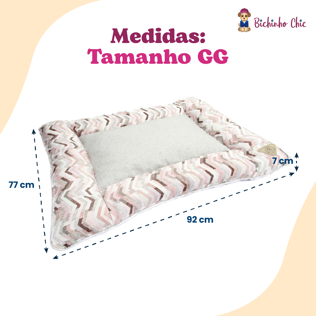 Colchonete Bichinho Chic Dinamarca Rosa - Tam. GG