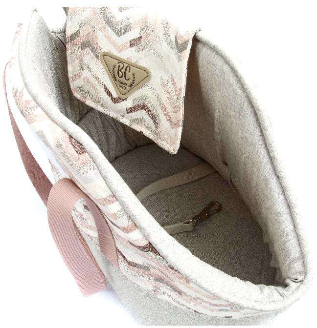 Bolsa de Transporte Bichinho Chic Dinamarca Rosa - Tam. M