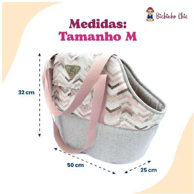 Bolsa de Transporte Bichinho Chic Dinamarca Rosa