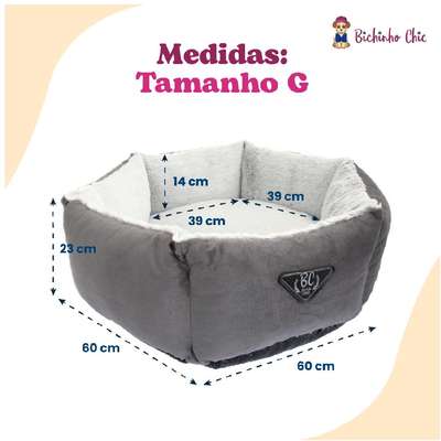 Cama Bichinho Chic Hexa Moscou Cinza