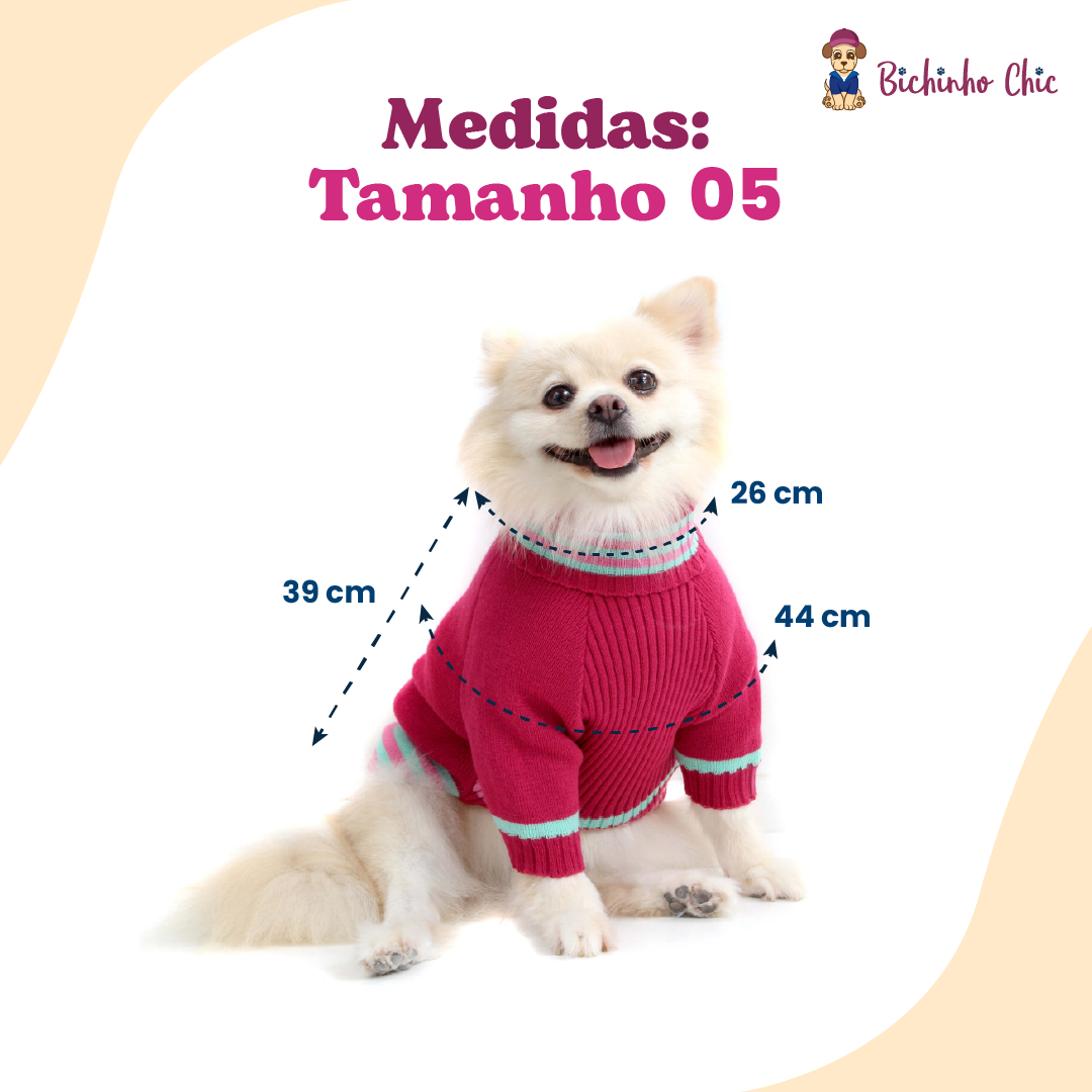 Blusa Bichinho Chic Gola Role 2023 Rosa - Tam. 05