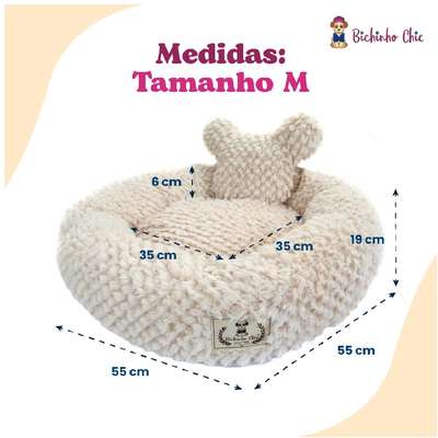 Cama Bichinho Chic Teddy Bege