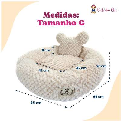 Cama Bichinho Chic Teddy Bege
