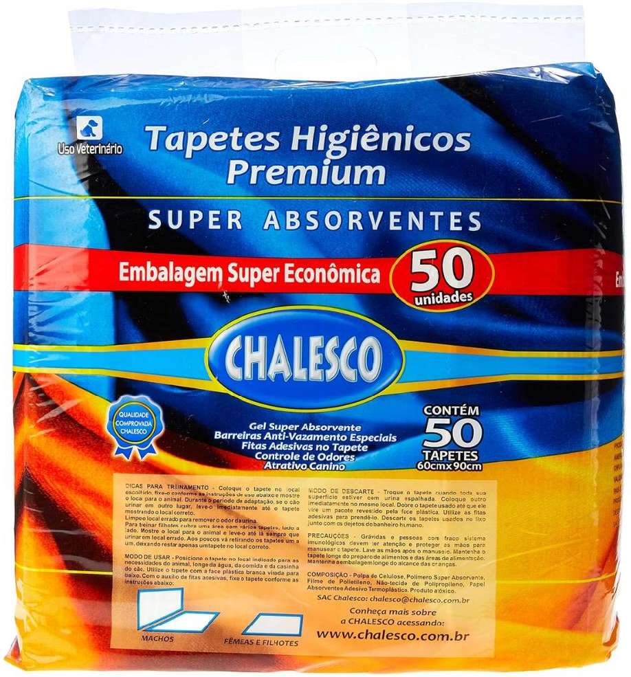 Tapete Higiênico Chalesco Premium - 50 Unidades