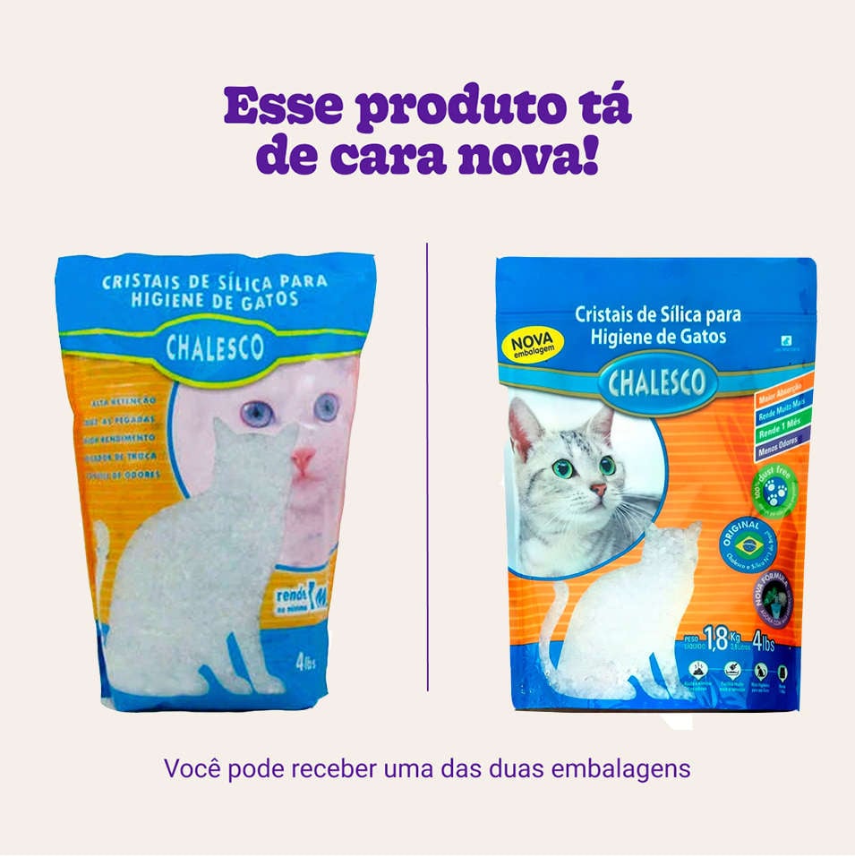 Areia Sanitária Chalesco Cristais de Sílica - 1,8Kg