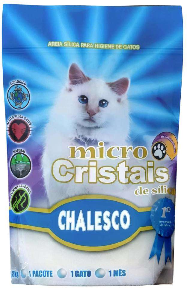Areia Sanitária Chalesco Micro Cristais de Sílica - 1,8Kg