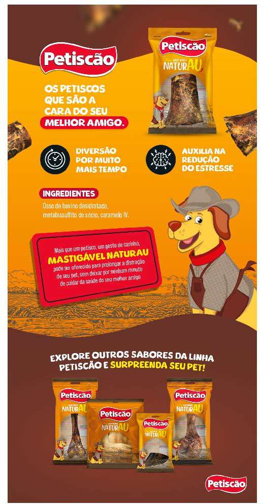 Osso Petiscão Defumado Tubinho da Canela - 1 Unidade