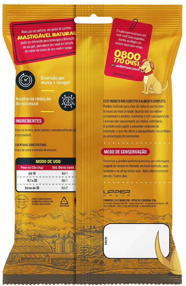 Osso Petiscão Defumado Tubinho da Canela - 1 Unidade