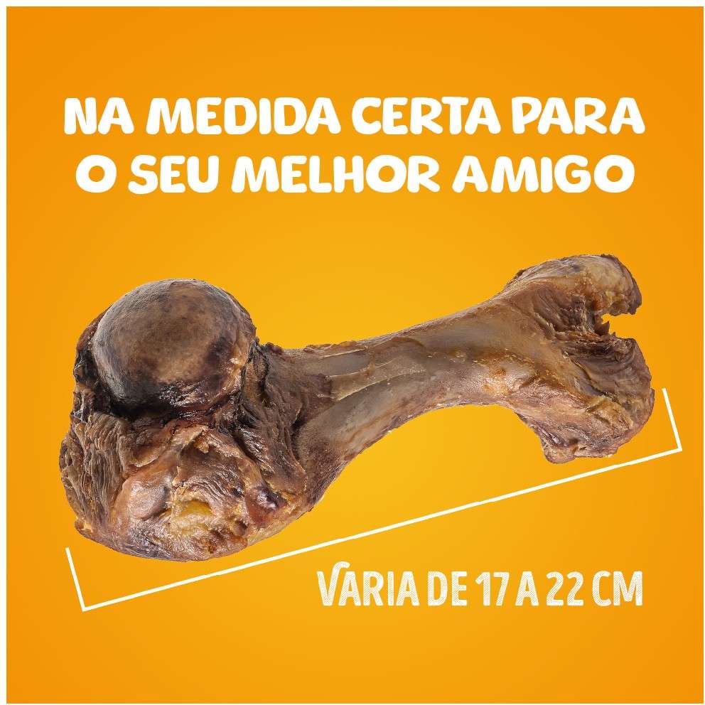 Osso Petiscão Defumado Mini Femur Natural - 1 Unidade
