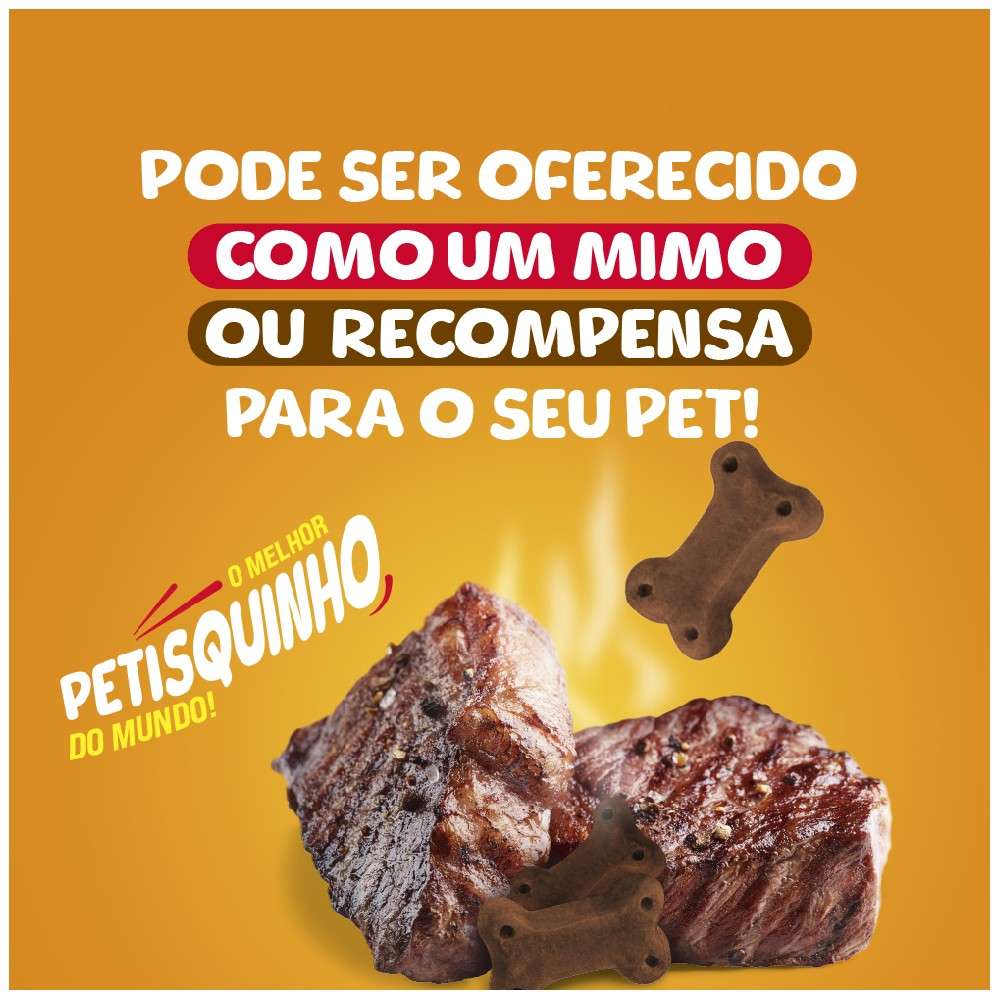 Bifinho Petiscão para Cães Adultos Sabor Carne Ossinho - 1Kg