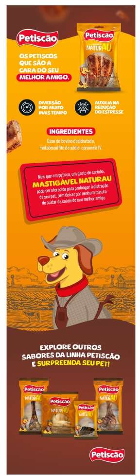 Petisco Petiscão para Cães Costela Defumada - 2 Unidades