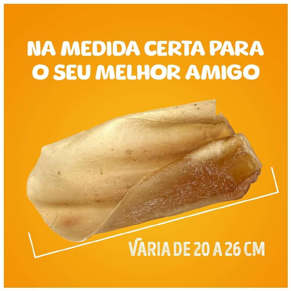 Orelha Petiscão para Cães Adultos Sabor Bovina - 5 Unidades