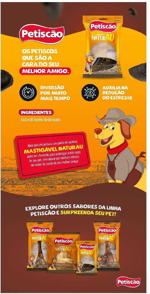 Petisco Petiscão para Cães Casco Bovino - 1 Unidade