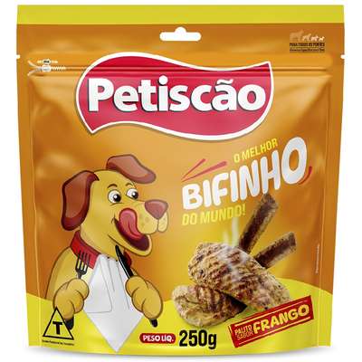 Bifinho Petiscão para Cães Adultos Porte Médio e Grande Sabor Frango